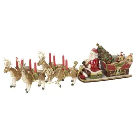 Фото: Музыкальная шкатулка - подсвечник "Санта Клаус на санях" Christmas Toys Memory 70 x 22 x 16 см