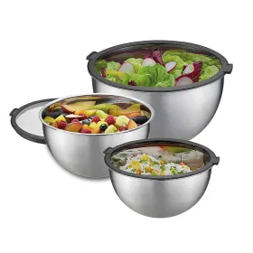 Фото: Набор кухонных мисок с крышками GEFU Mondi 3 шт.