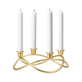 Фото: Подсвечник декоративный Georg Jensen Season gold plated 26 x 9 см