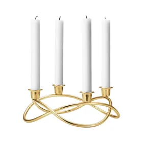 Фото: Подсвечник декоративный Georg Jensen Season gold plated 26 x 9 см