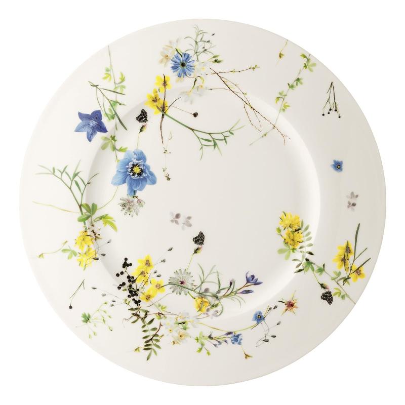 Подстановочная тарелка с бортами Rosenthal Brillance Fleurs des Alpines 33 см